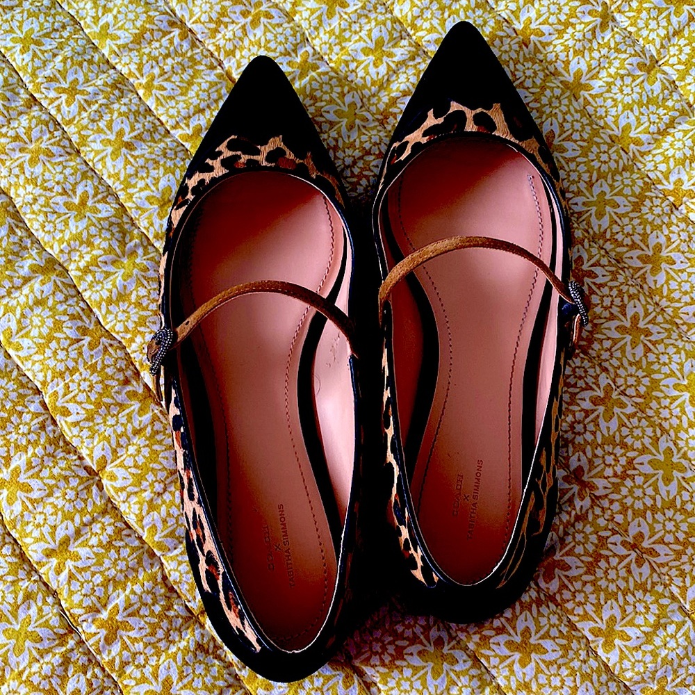 COACH X TABITHA SIMMONS suede and pony hair mary janes.